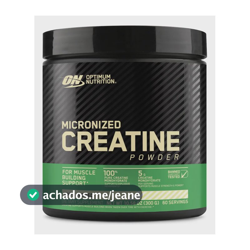 Creatina Micronizada Pó Sem Sabor 300g On Optimum Nutrition