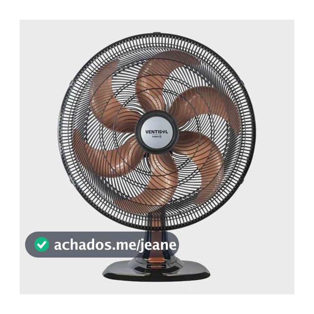 Ventilador Oscilante Mesa Turbo 50cm 6 Pás Bronze Ventisol