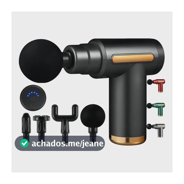 Pistola Mssageador Elétrico Profissional Muscular Portátil
