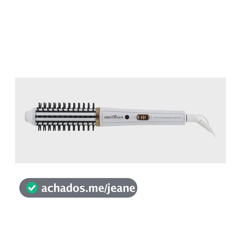 Escova Modeladora Britânia 2 em 1 Branca Antiaderente 60W BEC04 Bivolt