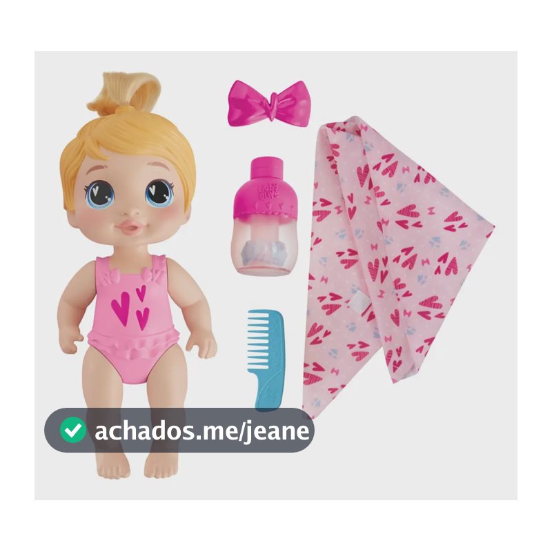 Brinquedo Infantil Boneca Baby Alive Bebê Shampoo Loira
