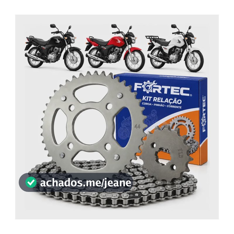 Kit Relação Cg 160 Titan Fan Start Transmissão Aço 1045 Cg160 Titan160 Start160 Fan160