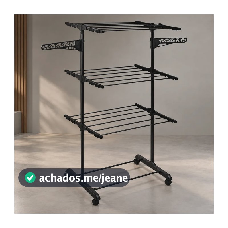 Varal de Chão 3 Andares Para Apartamento Epsilon Portátil Eps-V5
