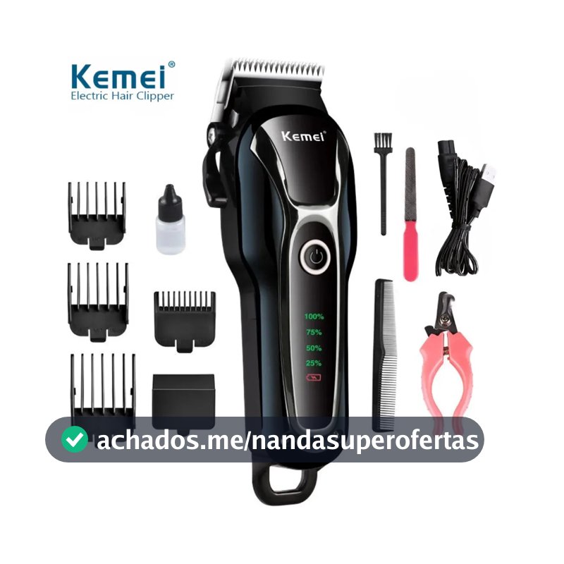 Máquina de Tosa Kemei 1991 Sem Fio 5 W para Cachorros