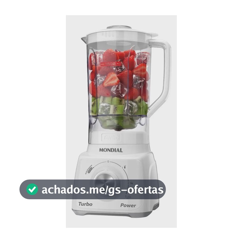Liquidificador Turbo Power Mondial 550W L-99 WG