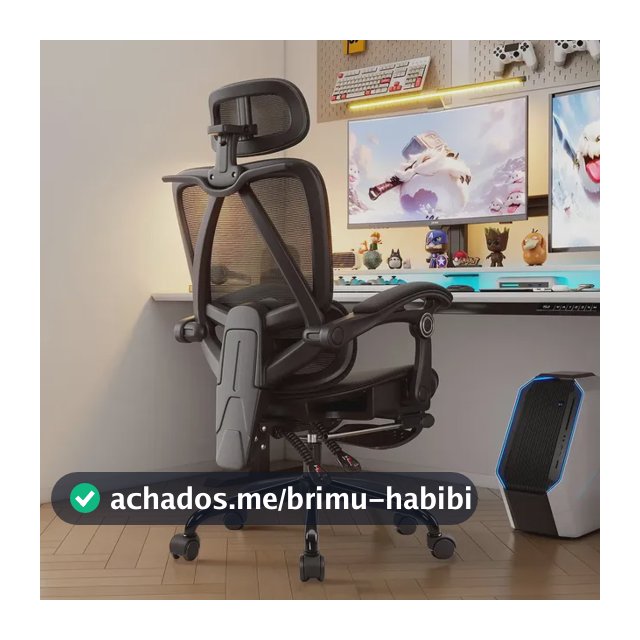 Cadeira De Escritório Ergonômica Premium Python Fly Cor Preto Material do estofamento Malha elástica