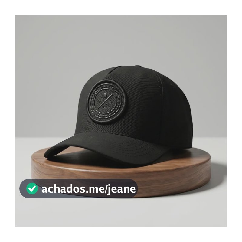 Boné Urbano Masculino Autêntico Trucker Ajustável All Blcak All Black Un