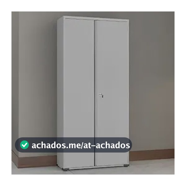 Armário Elite Aço Escritório Fechadura 3 Prateleiras Ea303 Cinza