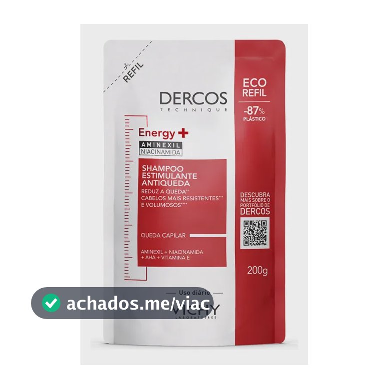 Shampoo Antiqueda Estimulante com Aminexil, Dercos Energy+ Vichy, 200g
