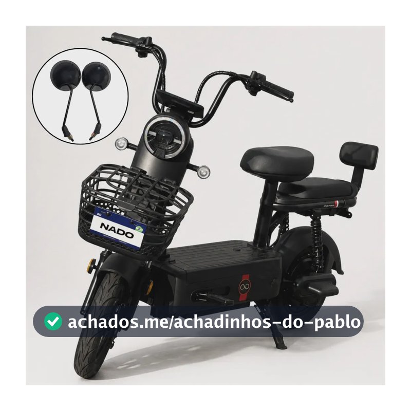 Bicicleta Elétrica NADO C2 com Motor 1000W e Bateria de Lítio Removível 48V