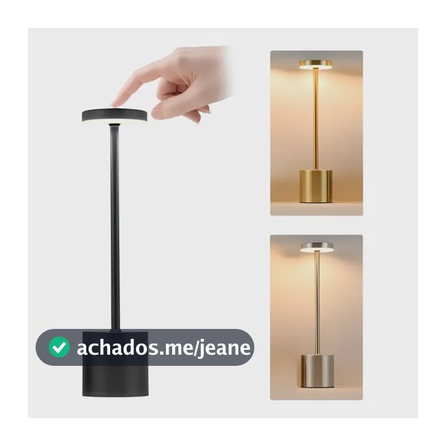 Luminaria Led 3 Cores Sem Fio | Abajur De Mesa Recarregável