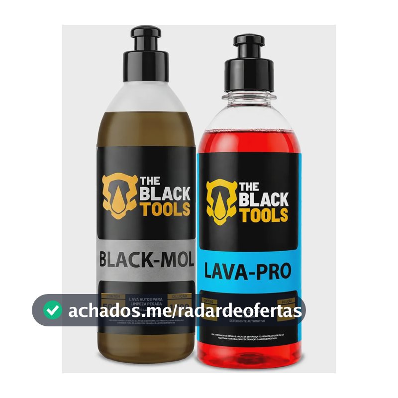 Kit Shampoo Automotivo Neutro Limpeza Kit Completo Lavar Carro Moto Lava-pro Black-mol The Black Tools
