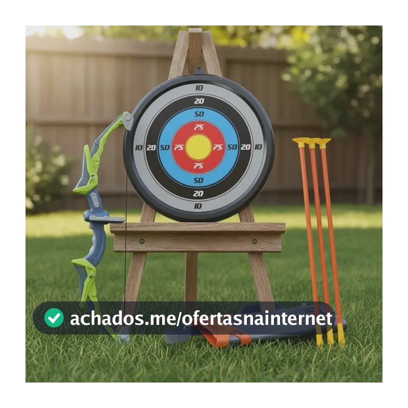 Brinquedo Arco E Flecha Radical Com Luz Led Com Alvo E Bolsa Verde