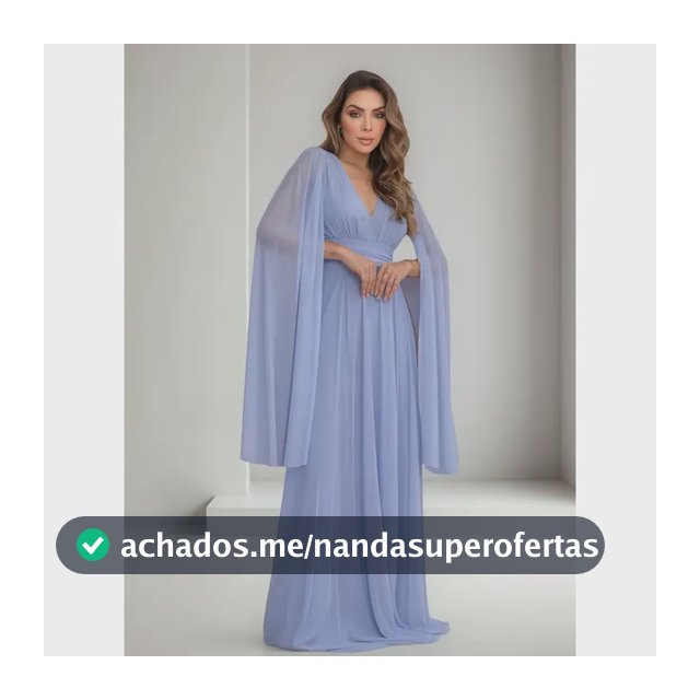 Vestido Feminina De Festa E Casamento Luxo Manga Capa