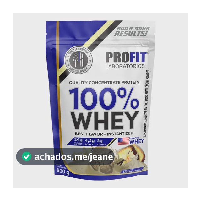 Whey protein Profit 100% Quality Concentrate em pó sabor Baunilha x 900g