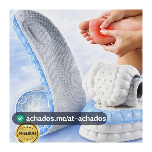 Palmilha Ortopédica Gel 4d Nuvem Altíssimo Conforto