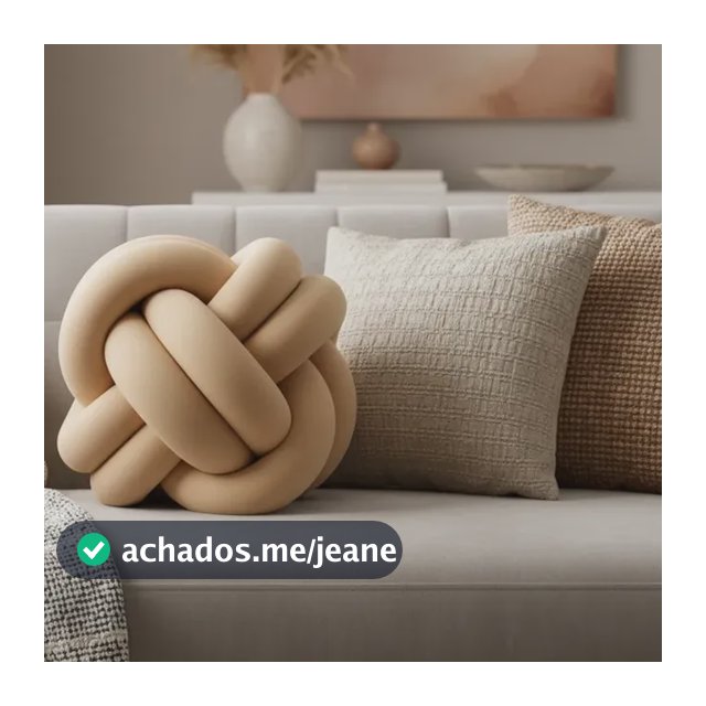 Almofada Macia Nó Escandinavo Nozinho Luxo Sala/quarto
