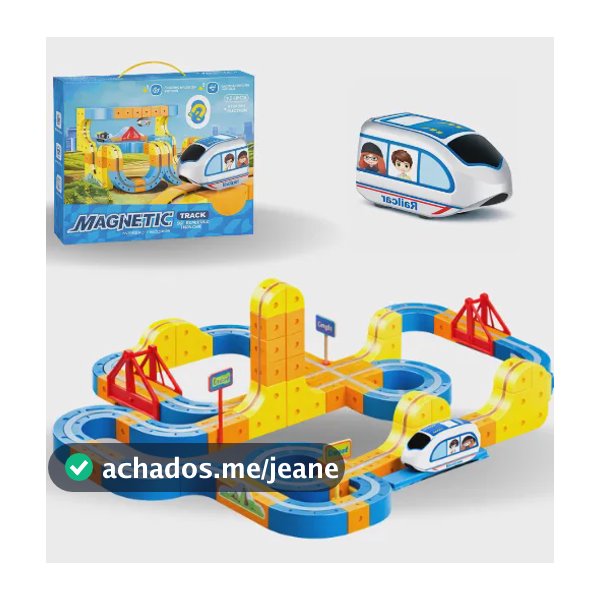 Pista Trem Magnético Infantil 67 A 160 Peças Educativo 160pcs