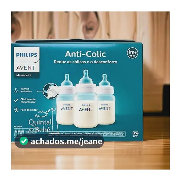 Pack Mamadeira Anti-colic Transparente 260ml Philips Avent