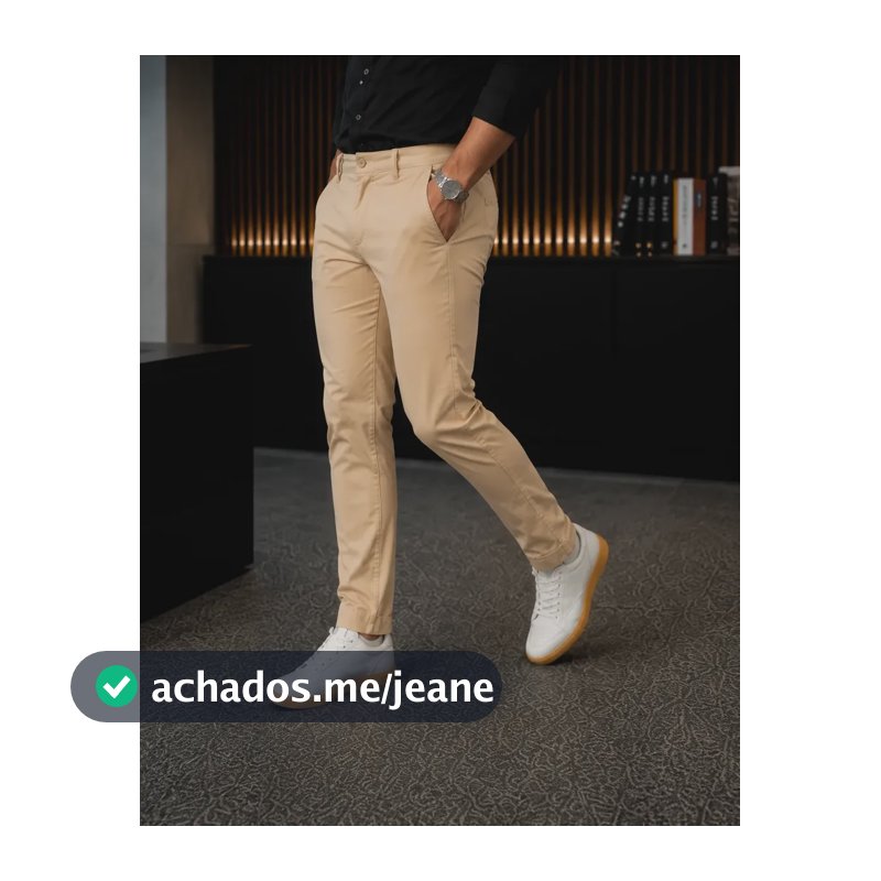 Calça Sarja Masculina Lycra Sport Fino Slim Bolso Embutido Bege Liso 44