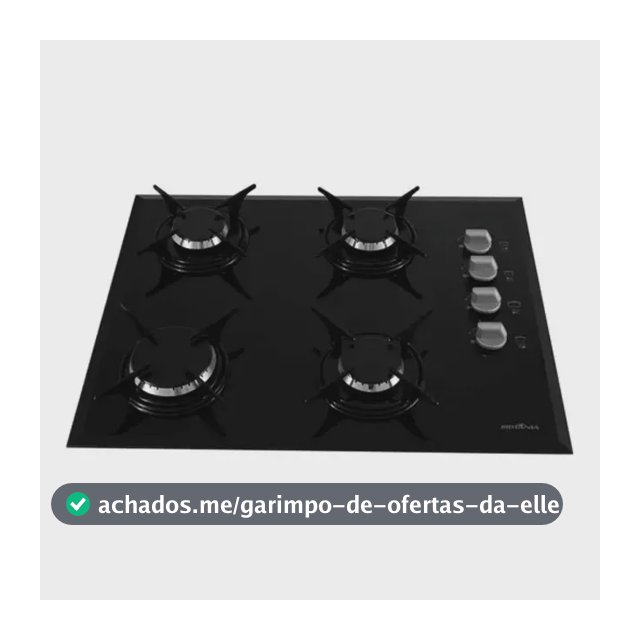 Cooktop 4 Bocas A Gás Bct4p Preto Britânia