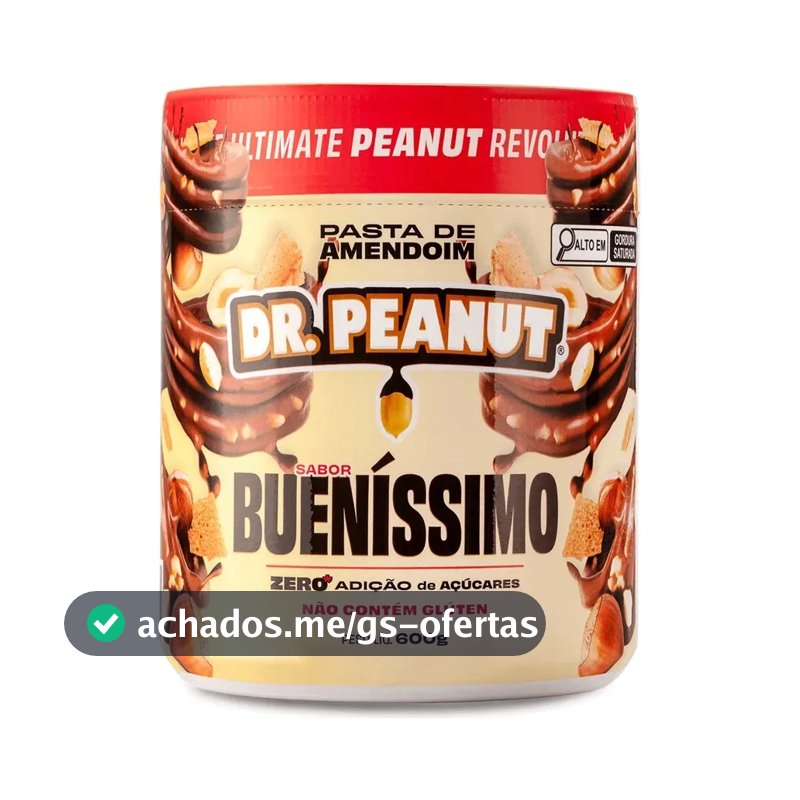 Suplemento em pasta Dr. Peanut Melhor Pasta de Amendoim amentoim cremosa sabor Bueníssimo x 600g