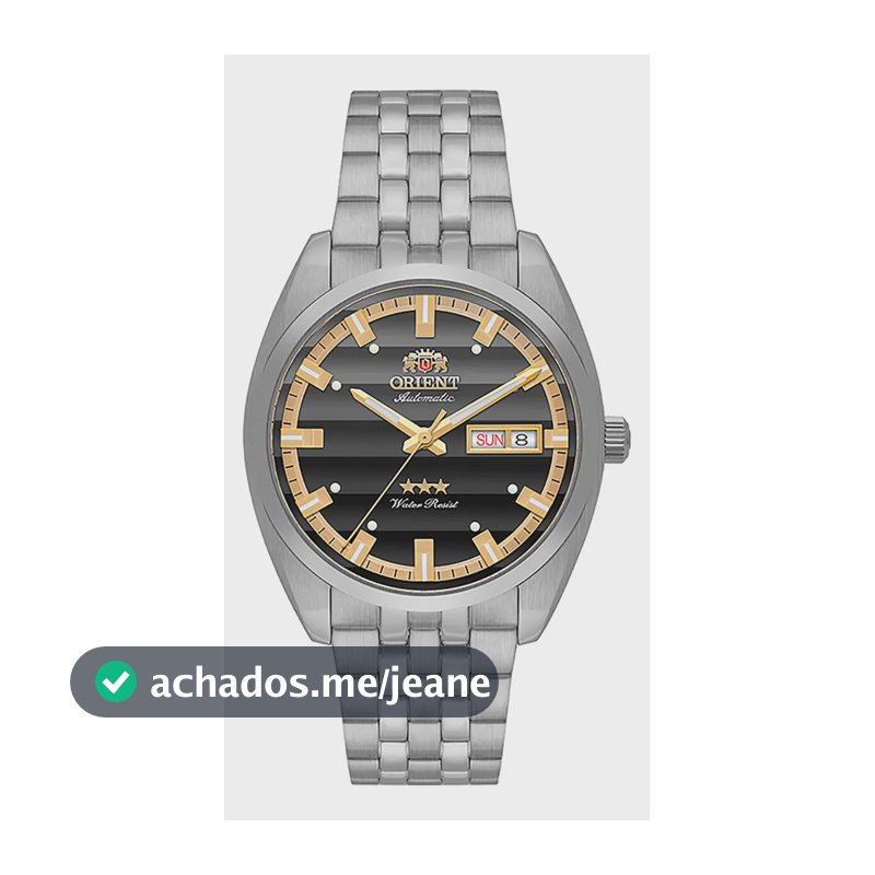 Relógio Automático Orient Heritage 3 Estrelas YN6SS019 Aço Inoxidável Preto