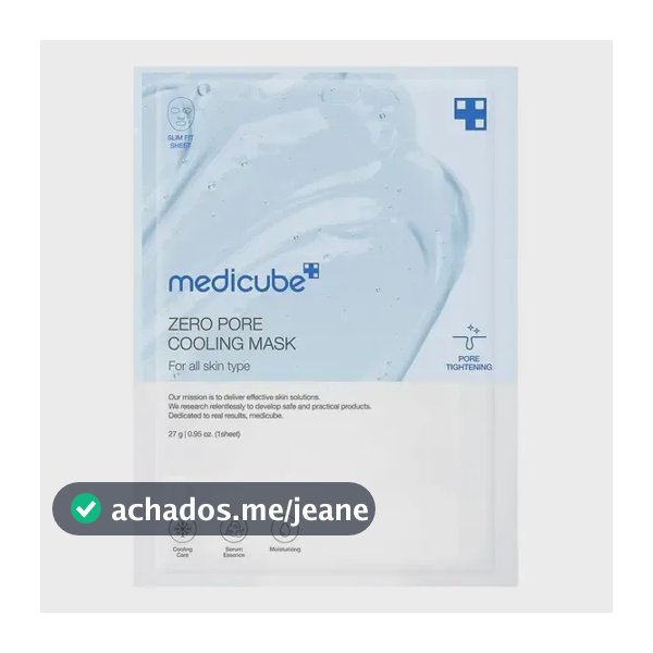 Máscara de resfriamento Medicube Zero Pore — máscara calmante, 1 peça, tipo de pele, todos os tipos de pele