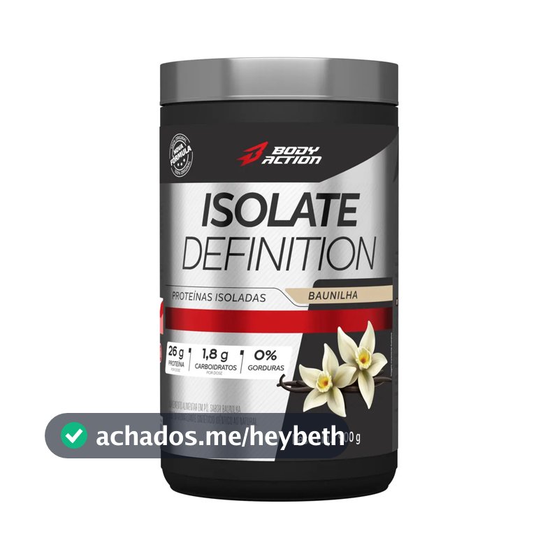Proteína Bodyaction Tradicional Isolate Definition em pó sabor Baunilha x 900g