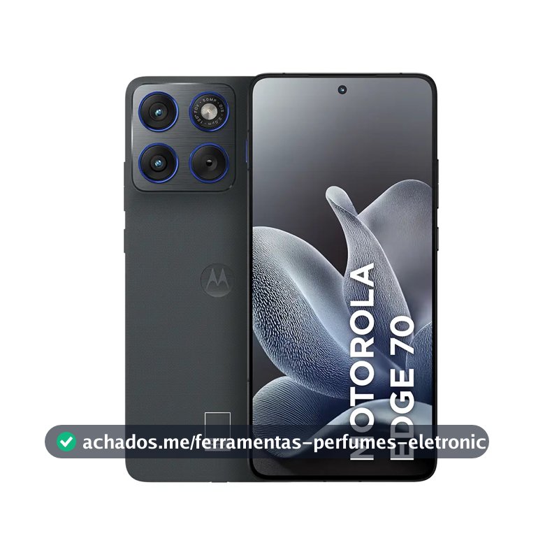 Smartphone Motorola Edge 70 5g - 256gb 8gb Ram + 16gb Ram Boost, Ultrafino, 3 Cameras 50mp, Tela 1.5k Extreme Amoled 120hz - Preto