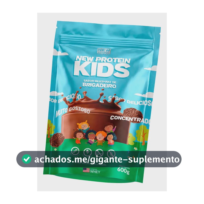 Whey New Protein Kids Sabor Brigadeiro 600g New Corpus Brigadeiro