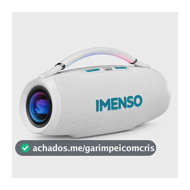 Caixa De Som 500w Bt Ipx6 Rgb 45000mah C/2 Microfones S/fio Branco 127/220v