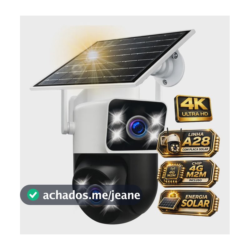 Câmera Solar 4g/5g Cartão Sim Zoom 10x A Prova D'água 4k Uhd Bateria Embutida 7800mah 8mp Detecção Humana Icsee Cctv Inteligente Nova Geração