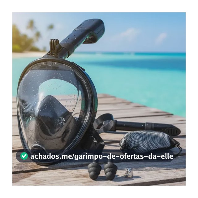 Máscara Mergulho Snorkel Full Face Suporte Gopro Câmera