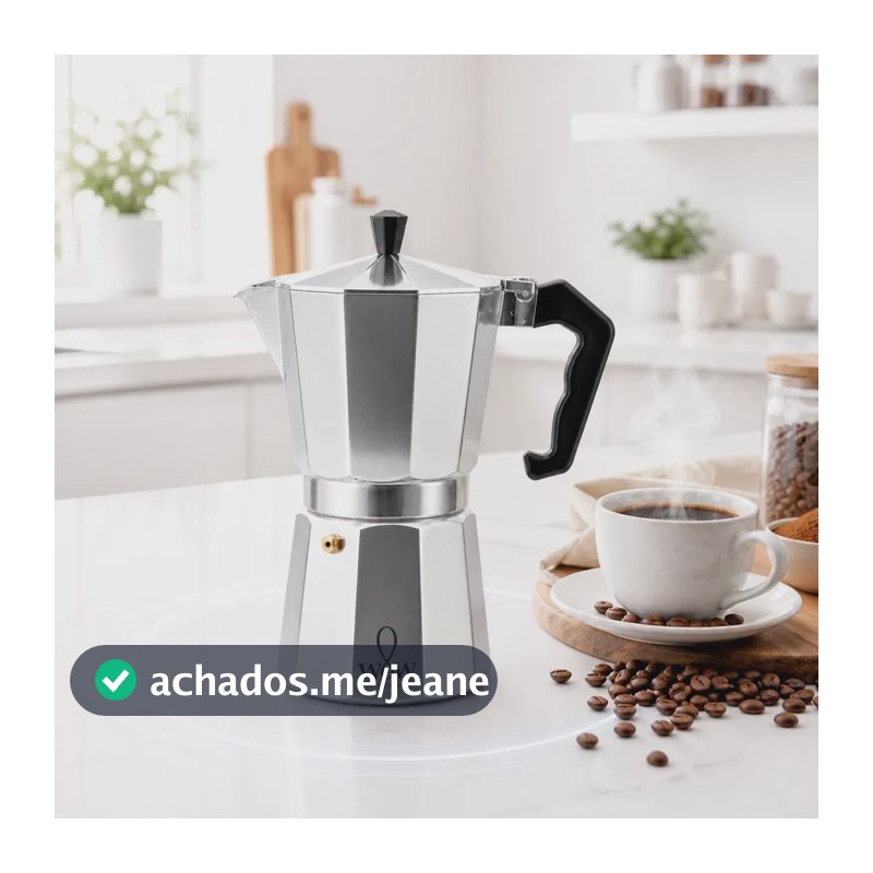 Cafeteira Italiana Premium 6 Xícaras De Alumínio Wow World Of Wonders