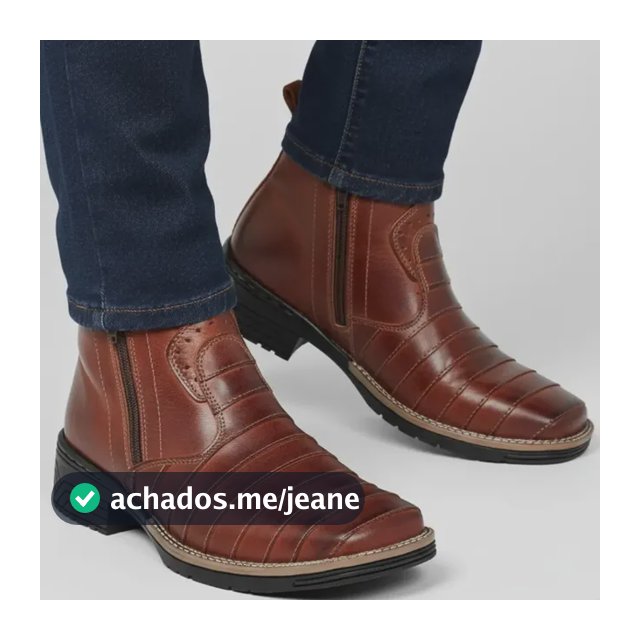 Bota Masculina Country Botina Chelsea Couro Palmilhas Eva Pu
