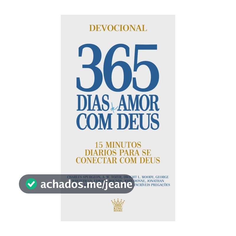 Livro Devocional 365 Dias De Amor Com Deus Edição 1 Português 2024 King Books