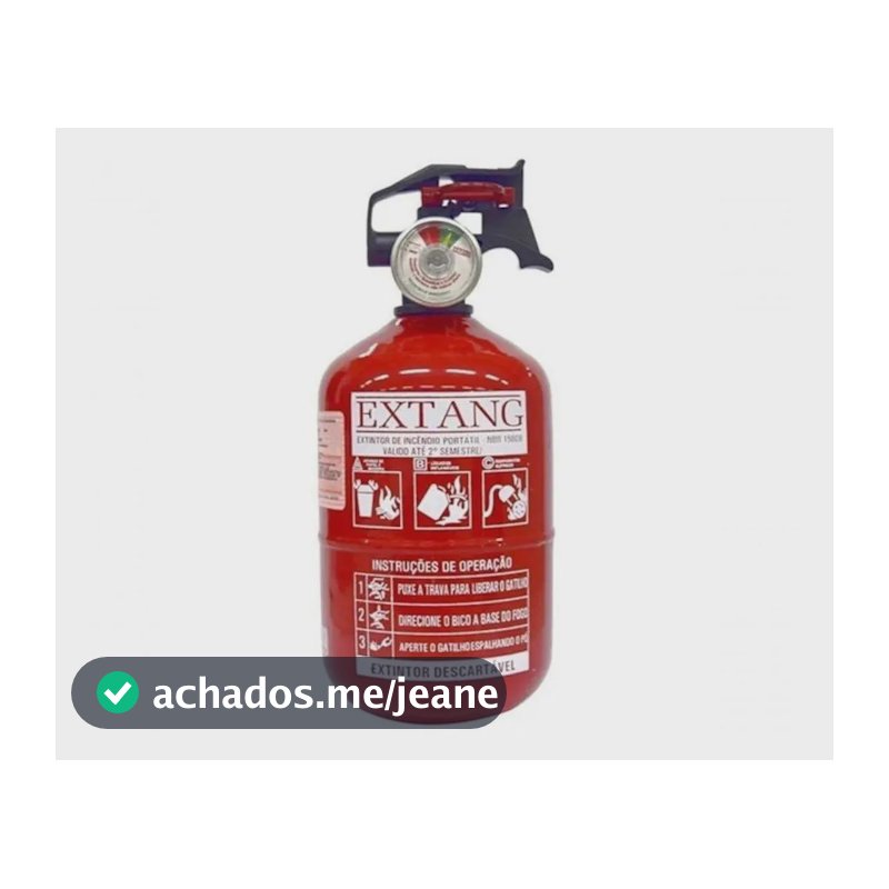 Extintor Tradicional Veicular 0,9kg Pó ABC Extang Classe A B