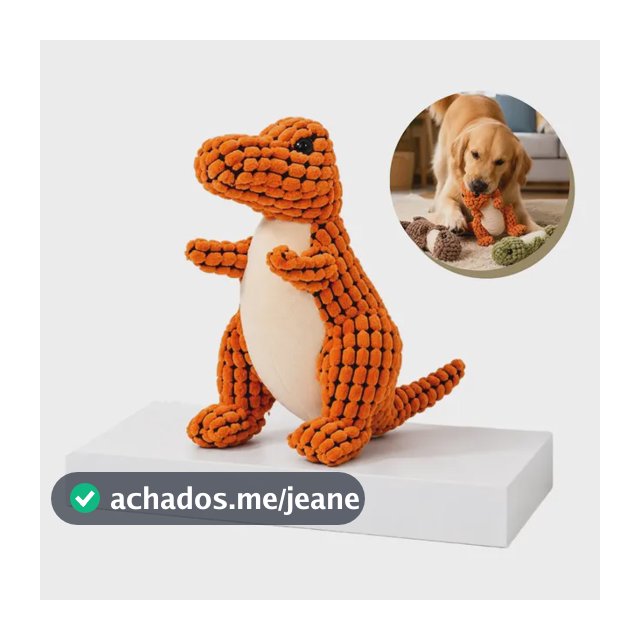 Mordedor Pet Dinossauro Pelúcia Brinquedo Cachorro Forte