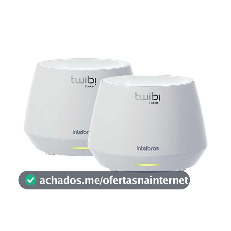 Conjunto Roteador Mesh Wifi 6 Intelbras Twibi Force Ax 2 Uni Branco