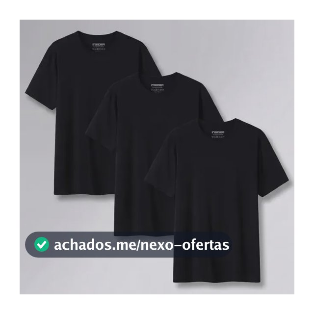 Kit 3 Camisetas Light Insider Preto Gg Liso