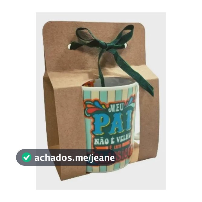 Embalagem Presente Kraft Visor para Caneca de Porcelana 325ml 50 Unidades