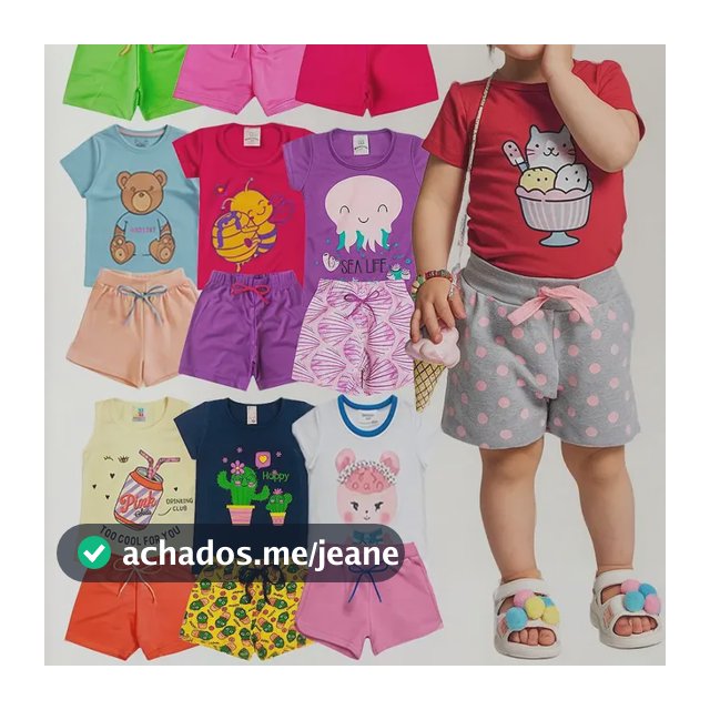 Kit Conjunto Infantil Verão 10 Peças Feminino Barato Premium