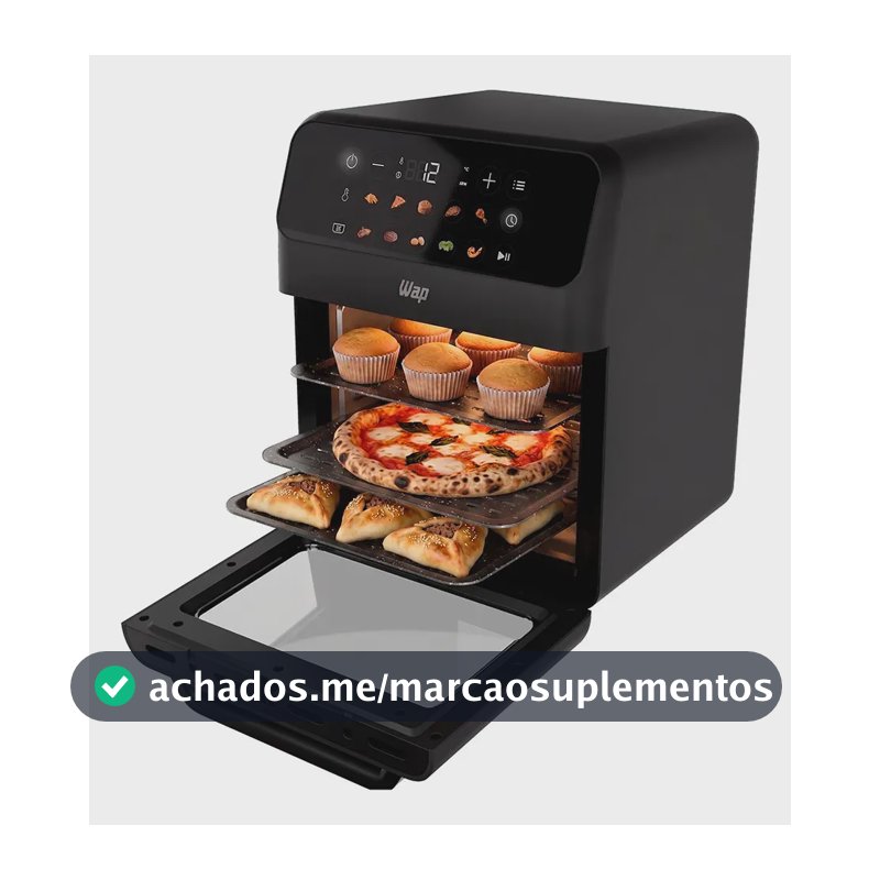 Air Fryer Oven 11 Litros Wap Waod4 Grey Stone Painel Digital 11 Funções 127V