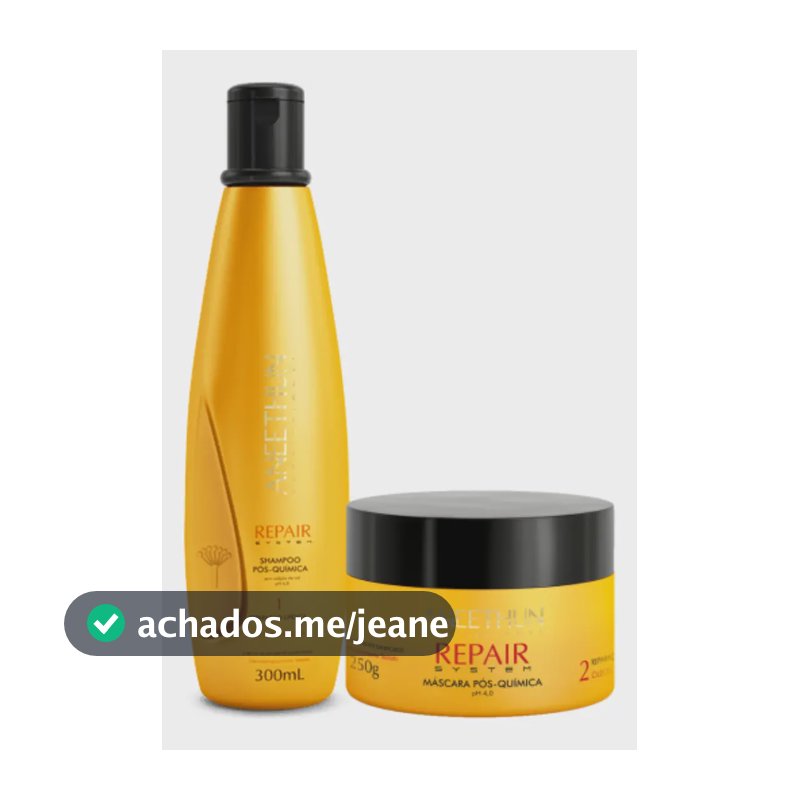 Kit Aneethun Repair System Shampoo 300ml + Máscara 250g