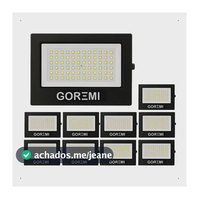 Kit 10 Holofote Refletor Led Eco Pro 200w Luz Branco Frio