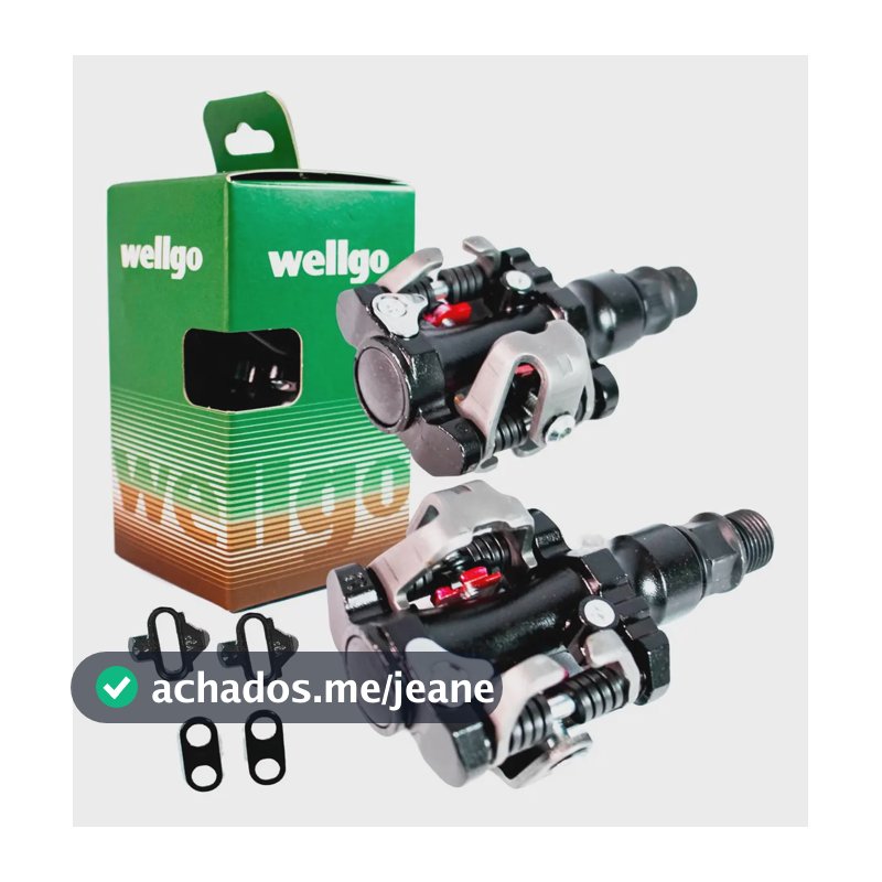Pedal Bike Clip Sapatilha Wellgo M919 Esferas Mtb C/ Tacos Preto