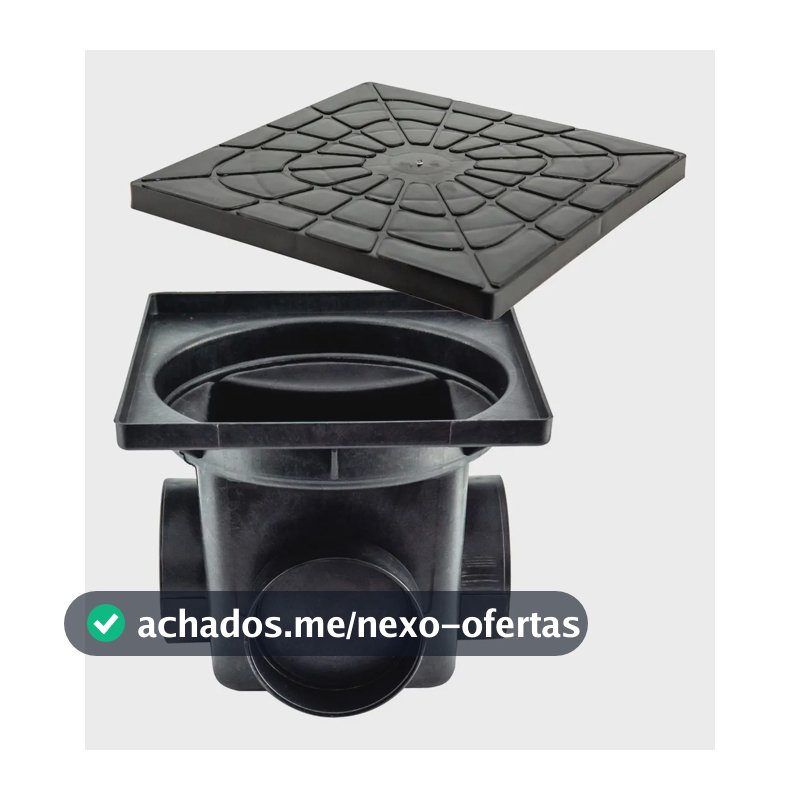 Caixa de Inspeção Esgoto Metasul Preta 4 L 23.5x20 cm Plástico