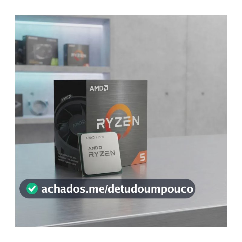 Processador AMD Ryzen 5 5500 3.6GHz 4.2GHz Max Turbo Cache 16MB AM4