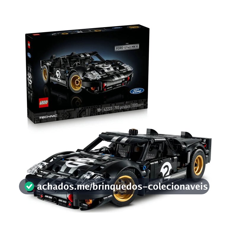 Carro de corrida LEGO Technic 1966 Ford Gt40 MkII 42223